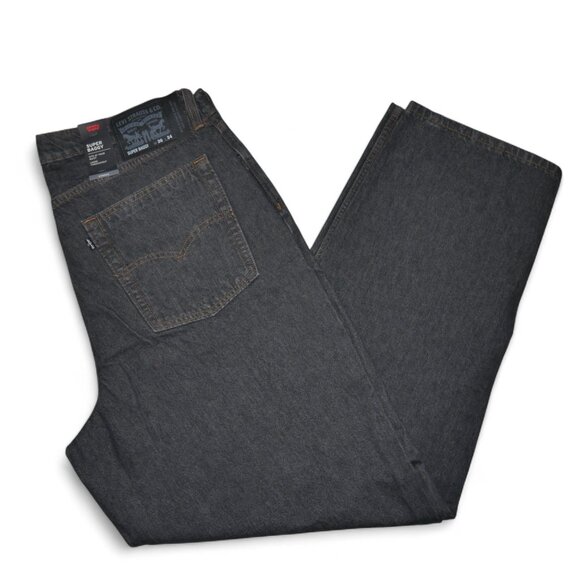 Levis Men's 36x34 Super Baggy Fit Jeans Vintage Black Rinse Y2K Loose Fit NWT - Picture 1 of 15
